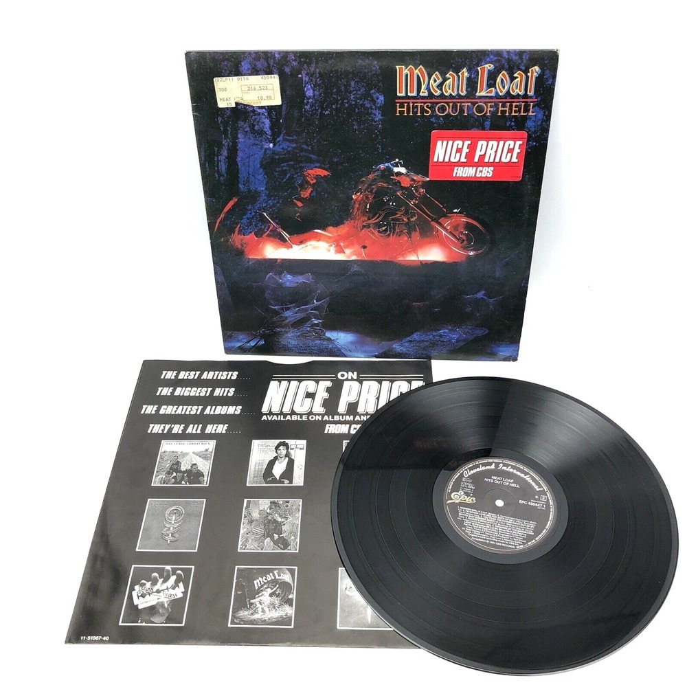 Meat Loaf Hits Out Of Hell LP Vinyl Original 1984 Album EPC‎ 450447 Hard Rock